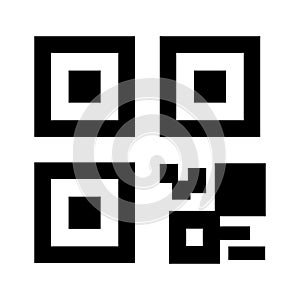 Qr code  icon or logo isolated sign symbol vector illustration