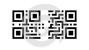 QR Code Icon, Quick Response Code, Digital Information, Data Link, vector design Generative AI