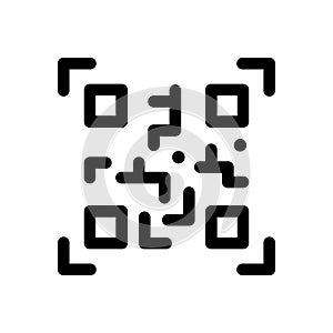 QR code icon. Simple qr-code vector illustration. Barcode scan abstract design isolated