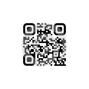 QR code icon. For smartphone scanning. Vector on isolated white background. EPS 10