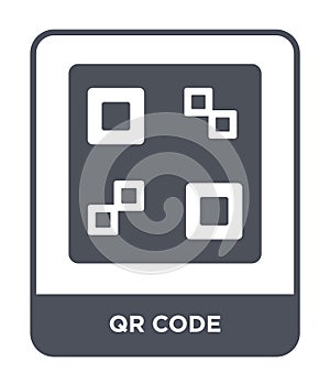 qr code icon in trendy design style. qr code icon isolated on white background. qr code vector icon simple and modern flat symbol