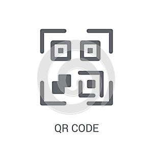 Qr code icon. Trendy Qr code logo concept on white background fr