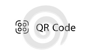 QR Code Icon Vector. Barcode Symbol Illustration