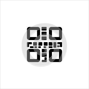 QR code icon, vector, illustration, symbol