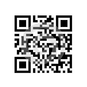 QR code icon on white background. QR code symbol, sign. Vector illustrationisolated