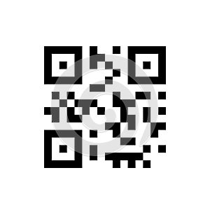 QR code icon on white background. QR code symbol, sign. Vector illustrationisolated