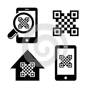 QR code icons set