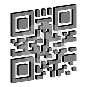 QR code. Identity concept. Qrcode 3d vector illustration