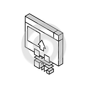 qr code internet web site isometric icon vector illustration
