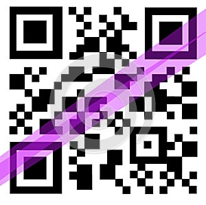 QR Code with laser