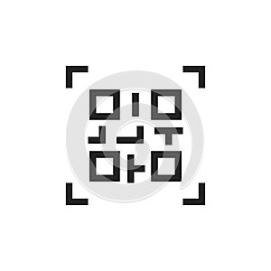 QR code line icon