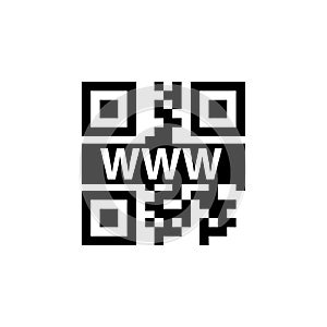 QR Code Link to Site Flat Vector Icon