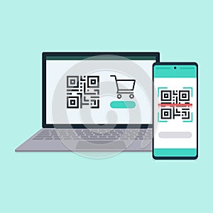 QR code online secure payments on devices
