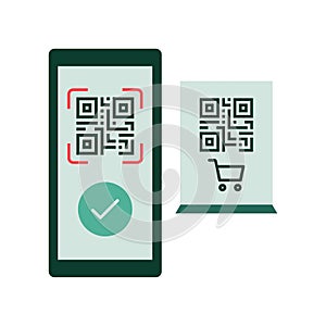 QR code payment isolated icon