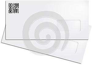 Qr code on postcard letter