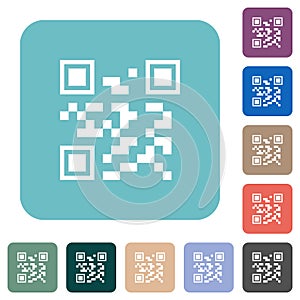 QR code rounded square flat icons