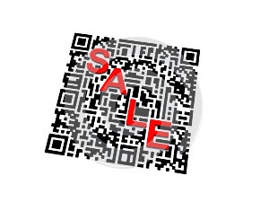 QR code with SALE word