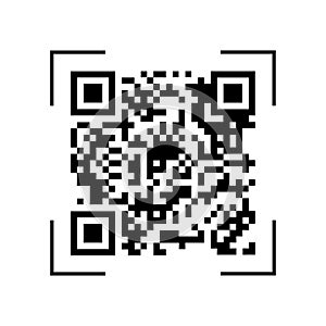 QR code sample for smartphone scanning. Isolated on tranparent background.