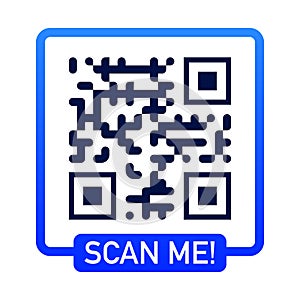 QR code scan me icon color style
