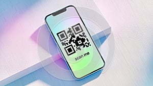 QR code scan me on the phone screen