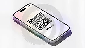 QR code scan me on the phone screen