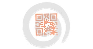 QR code scanner against white background