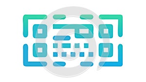 QR Code Scanner Frame Icon Flat Design Vector Graphic, vector design Generative AI