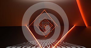 QR code scanner over binary coding against light trails