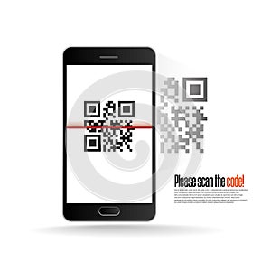 QR code scanning with mobile phone realistic