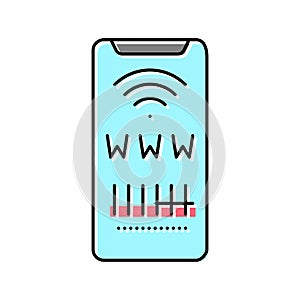 qr code for search web site color icon vector isolated illustration