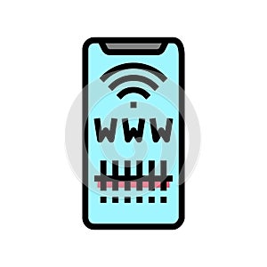 qr code for search web site color icon vector isolated illustration