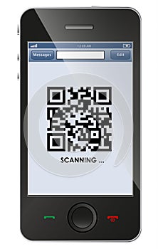 Qr code on smart phone