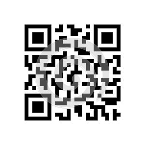 Qr code. Square icon. Black qr code isolated on white background. Qrcode for scan product, app mobile phones or computers. Scanner
