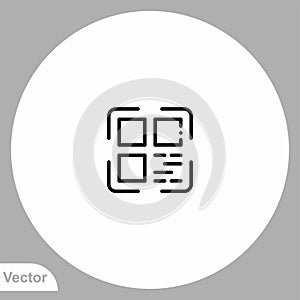 Qr code vector icon sign symbol