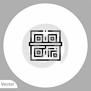 Qr code vector icon sign symbol