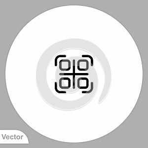 Qr code vector icon sign symbol