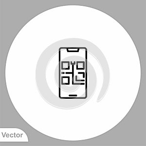 Qr code vector icon sign symbol