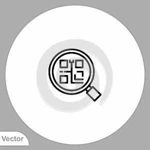 Qr code vector icon sign symbol
