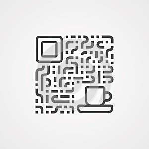 Qr code vector icon sign symbol