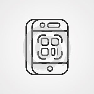 Qr code vector icon sign symbol
