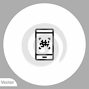 Qr code vector icon sign symbol