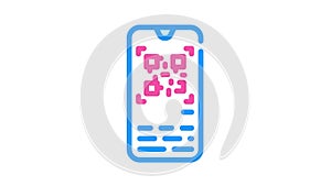 qr scanner color icon animation