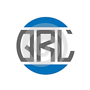 QRL letter logo design on white background. QRL creative initials circle logo concept. QRL letter design
