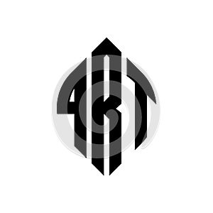QRT circle letter logo design with circle and ellipse shape. QRT ellipse letters with typographic style. The three initials form a