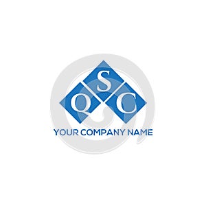 QSC letter logo design on white background. QSC creative initials letter logo concept. QSC letter design