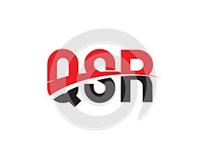 QSR Letter Initial Logo Design Vector Illustration