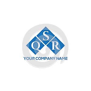 QSR letter logo design on white background. QSR creative initials letter logo concept. QSR letter design