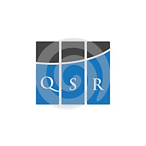 QSR letter logo design on WHITE background. QSR creative initials letter logo concept. QSR letter design.QSR letter logo design on
