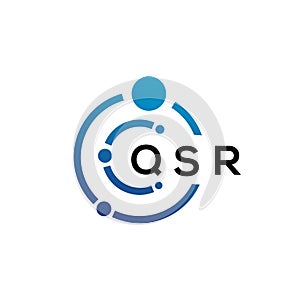QSR letter technology logo design on white background. QSR creative initials letter IT logo concept. QSR letter design