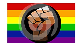 QTPOC, QPOC lgbt flag. for people who are non-Caucasian meaning QTPOC includes Black, Latinx, Asian, Indigenous photo